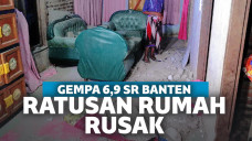 Gempa 6,9 SR Berpotensi Tsunami Banten Rusak Ratusan Rumah Warga