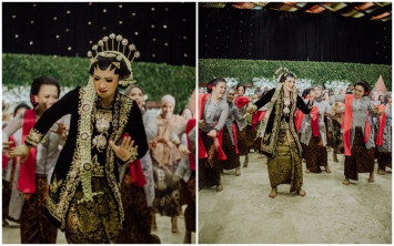 Pengantin ikut zumba