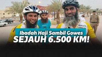 Bersepeda agar bisa beribadah haji