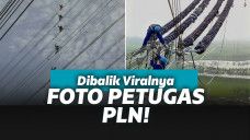 Foto Perjuangan "Katanya" Petugas PLN Saat Mati Listrik