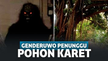 dua pohon karet besar di bibir danau situ gintung ini angker dan jadi tempat warga minta nomor togel