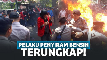 3 Polisi Terbakar saat Amankan Demo Mahasiwa Cianjur, Foto Pelaku Penyiram Bensin Viral!