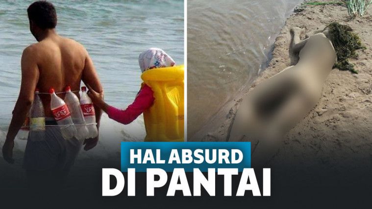 hal absurd di pantai