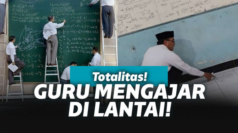 Guru menjelaskan sampai ke lantai