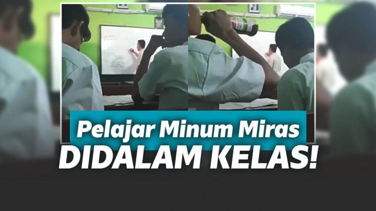 Miris Viral Pelajar Lagi Santai Minum Miras Di Dalam Kelas