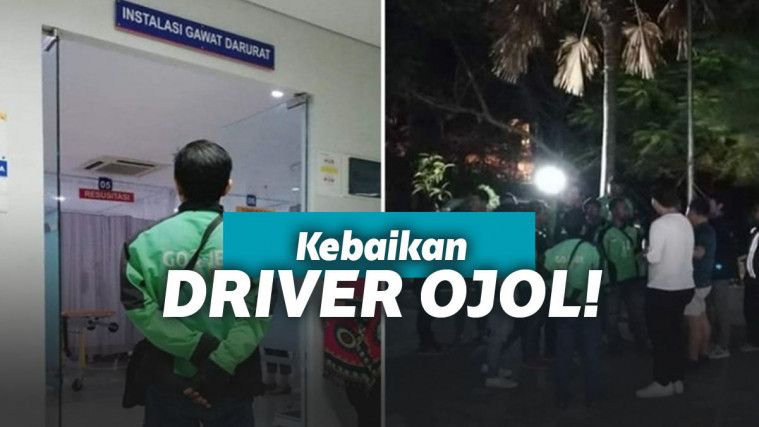 Ojol menolong korban kecelakaan