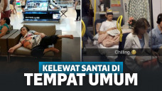 foto orang kelewat santai