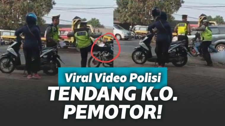 Viral Polisi Tendang Motor Bongkar Sindikat Motor Bodong