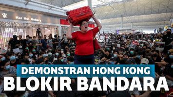 Demonstrasi di bandara Hong Kong