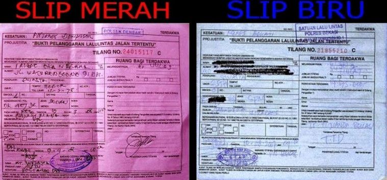 Surat tilang biru