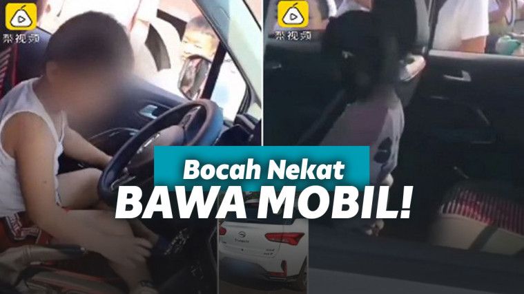 Bocah kendarai SUV bareng adiknya
