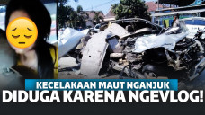 Diduga Ngevlog, Innova Tabrakan Maut Dengan Bus MIra di Nganjuk