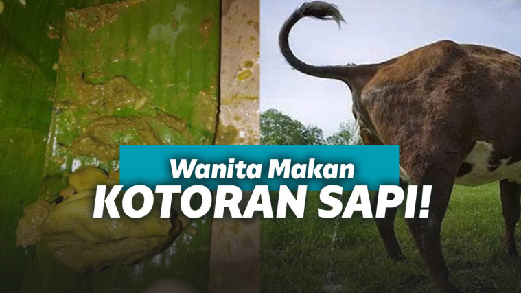 Ada kotoran sapi di nasi padang wanita ini