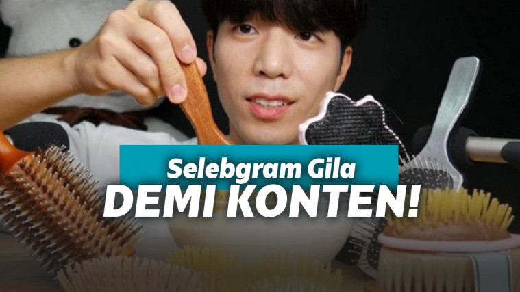 Demi Konten Cowok Ini Rela Makan Sisir Dan Spons Cuci Piring