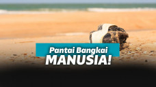 Ilustrasi sepatu di pantai