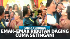Terbongkar, Video Viral Emak-Emak Rebutan Daging di Kondangan Cuma Settingan