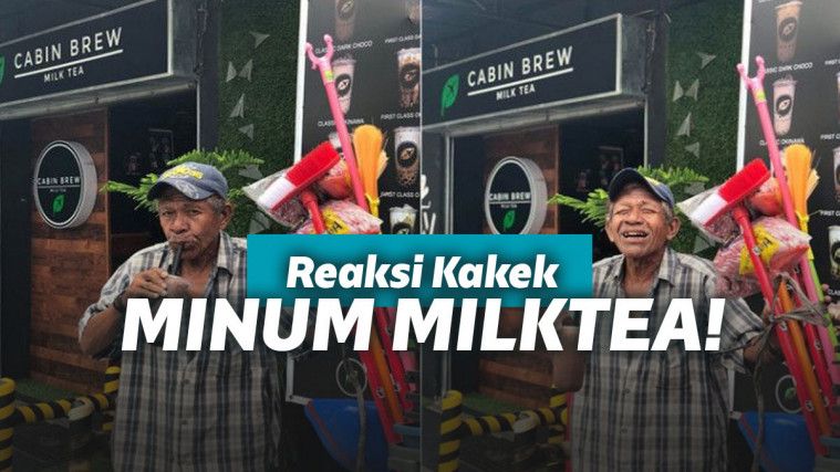 Menikmati milk tea
