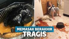 foto kocak saat masak