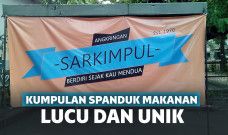 spanduk makanan lucu