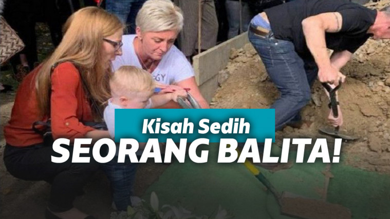 Carter Bagshaw saat menguburkan sang ayah