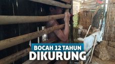 Bocah dikurung di kandang ayam