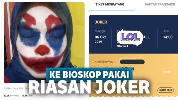 Kocak! Sayembaranya Berhasil, Gadis Ini Siap Malu Pergi ke Bioskop dengan Riasan Joker