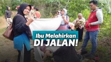 Melahirkan di jalan desa