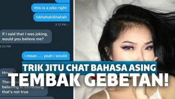 Modus chat pakai bahasa asing.