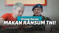 Ujung Oppa Cicipi Ransum TNI AU