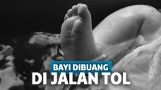 Bayi dibuang di saluran air jalan tol