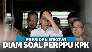 Jelang Dilantik, Jokowi Diam Membisu Saat Ditanya Perppu KPK