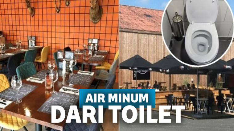 Mungkin awalnya pengunjung akan ragu untuk minum air mineral di restoran ini.