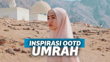 ootd hijab artis umroh
