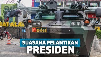 Suasana pelantikan Presiden dan Wakil Presiden