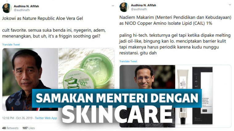 Netizen Ini Samakan Para Menteri Jokowi dengan Produk Skincare