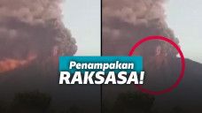 Penampakan yang menyerupai raksasa di gunung Agung