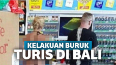 Bule pakai bikini di swalayan