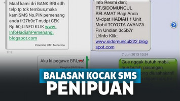 Balasan SMS penipuan paling kocak