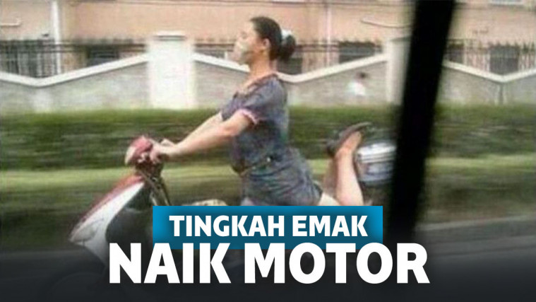 Tingkah Lucu Emak Emak Naik Motor Ini Bikin Ngakak 2877