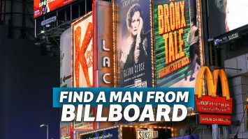 cari pria dari iklan billboard