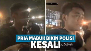 Jawaban pria mabuk bikin polisi kewalahan