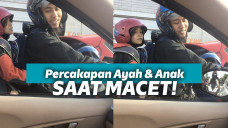 Potret haru ayah dan anak