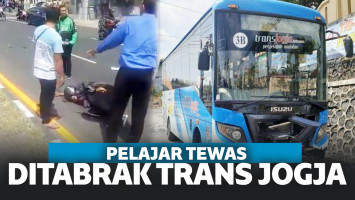 Ugal-Ugalan Terobos Lampu Merah, Bus Trans Jogja Tabrak Pelajar Sampai Tewas