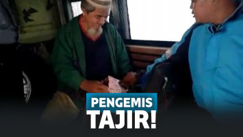 Pengemis dipergoki simpan uang Rp. 194,5 juta