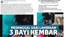 Ibu muda meninggal usai lahirkan 3 bayi kembar