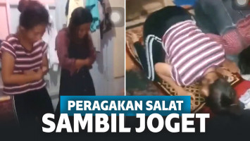peragakan salat sambil joget