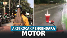 kelakuan kocak naik motor