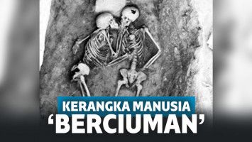 kerangka manusia ditemukan dalam kondisi berciuman