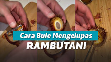 Ngupas buah rambutan pake pengupas kentang