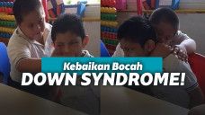 Bocah down syndrome hibur teman yang mengidap autis